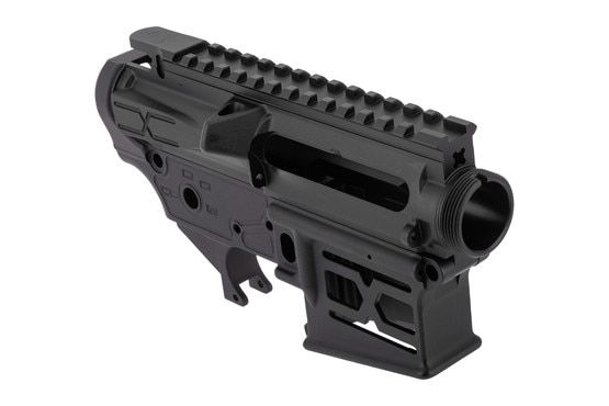 Faxon Ultra lightweight AR-15 upper and lower receiver set, black.